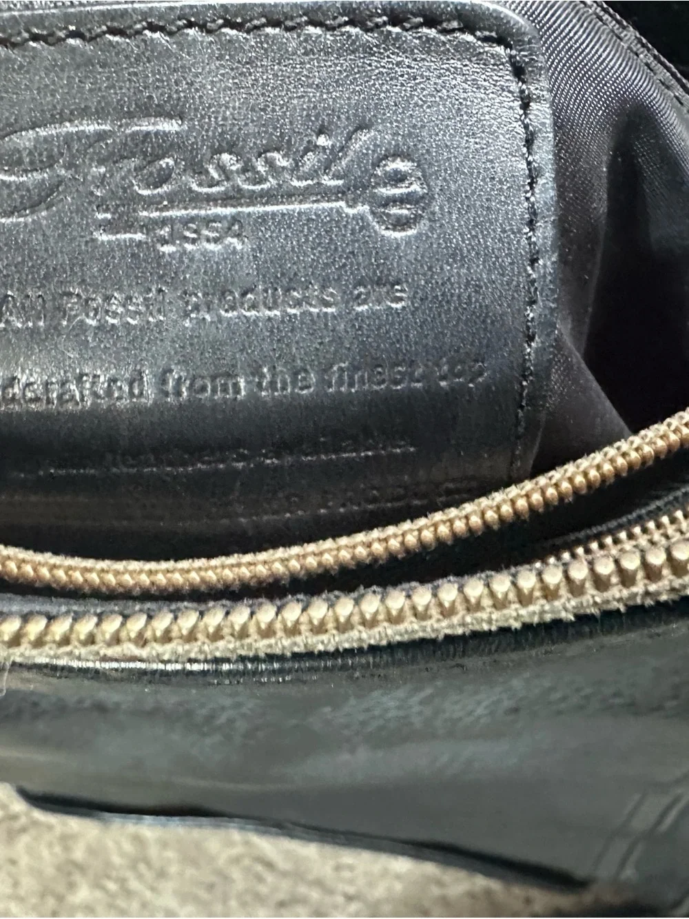 Fossil Black Leather Messenger Crossbody